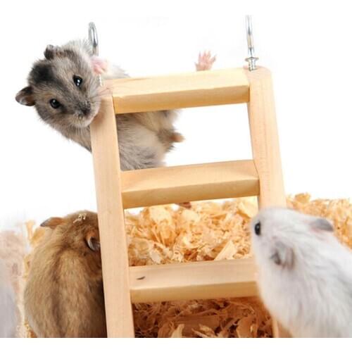 Small Pet Stair Toy Hamster Guinea Pig Toy Ferrets Toy Stairs Wood Mouse Hamster Ladder