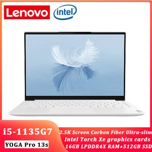 Lenovo YOGA Pro13s laptop New 2021 Intel i5-1135G7 High Resolution Windows 10 16G RAM 512GB SSD notebook IPS Ultraslim computer
