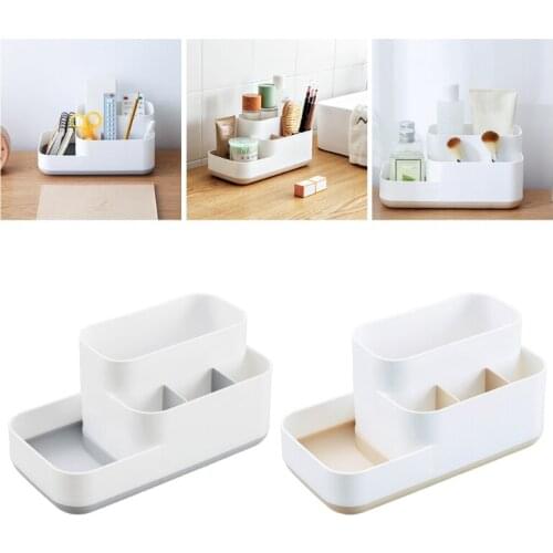 Detachable Multi-grid Makeup Organizer Box Dressing Table Container Cosmetic Storage Box Makeup Sundries Case Dormitory Desktop