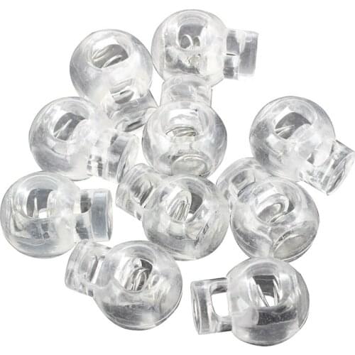 Promotion! Plastic Toggle Spring Stop Single Hole String Cord Locks 10 Pcs