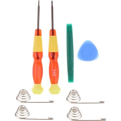 4 Pieces Battery Terminals Spring Contacts For Xbox 360 Wireless Controller + Screwdriver Repair Tools