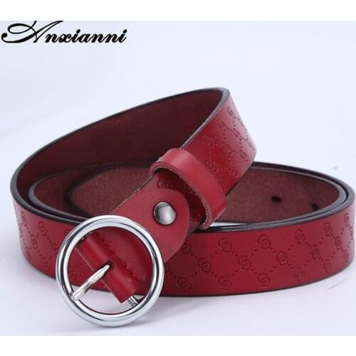 Anxianni high-quality womens belts, 2020 new international fashion belts, gold / bright silver buckle womens belts, new G-embo