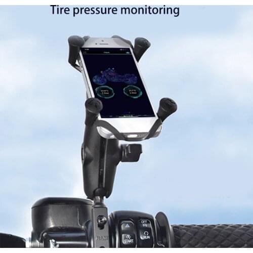 Tire Pressure Monitoring System Alarm External Sensors TPMS Real-time Display Pressure Temperature Bluetooth-compatible