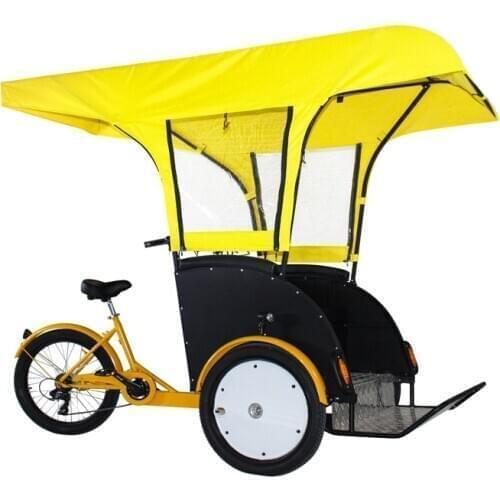 48V 500W Three Wheel Electric Passenger Tricycle Electric Rrickshaw Battery Pedicab Bicycle For Sale