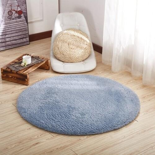 RULDGEE Thickened Sherpa Fluffy Lamb Wool Round Carpet Living Room Bedside Sofa Floating Window Hanging Plush Pad Porch Doormat