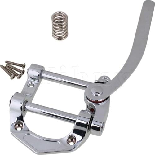 Yibuy Zinc Alloy Vibrato Tailpiece Tremolo Bridge for Electric Guitar Silver