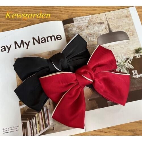 Kewgarden Girls new vintage real velvet big bow hairpin childrens spring hair accessories 3pcs