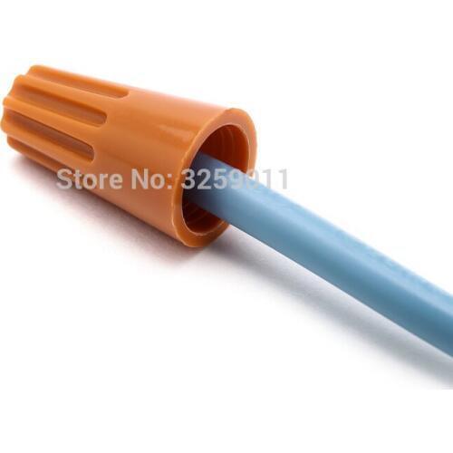 10PCS Screw-On Wire Connectors Standard Type P3 Orange Electrical Wire Twist Nuts Connector Terminals Cap Spring Insert