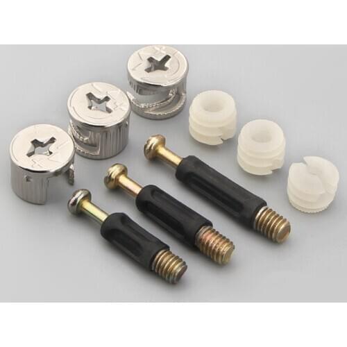 100sets Furniture Connecting Fitting Bolt Screw 6Mm Male Thread 40mm Length