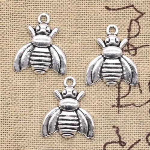 15pcs Charms Bee 21x18mm Antique Making Pendant fit,Vintage Tibetan Silver color,DIY Handmade Jewelry