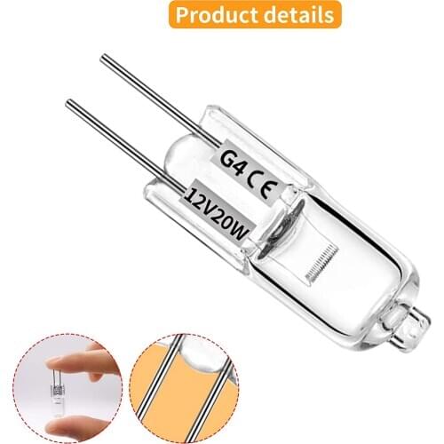 20pcs Halogen Light Bulbs G4 Light Bulbs Inserted Beads Crystal Lamp Halogen Lamps Indoor Lighting Bulbs Globe Lot Led #3G