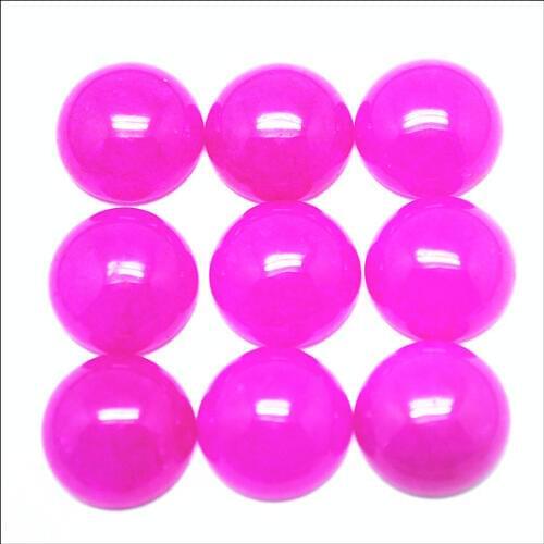 20pcs nice rose red stone cabochons round shape natural semi precious stone CABS 8mm 10mm 12mm 14mm 16mm 18mm metal base pendant