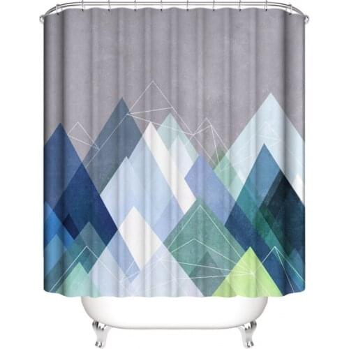 3D Digital Printing Beautiful Marble Themed High-Density Ultra-Soft Fabric Shower Curtain