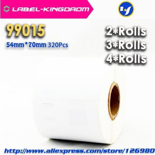 4 Rolls Dymo 99015 Compatible Label 54mm*70mm 320Pcs/Roll White Compatible for LabelWriter 450Turbo Printer Seiko SLP 440 450
