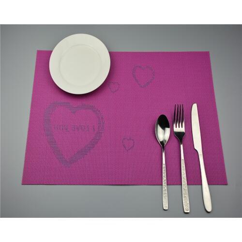 4pcs/lot PVC Placemat Waterproof Slip-resistant Kitchen Table Mats Disc Pads Plastic Placemats Dining Table Accessories JI 0811
