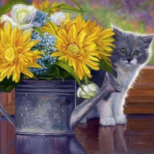 5D Diamond Painting Cute Kitty Home Handmade DIY Diamond Painting Embroidery Mosaic Cross Embroidery Home Decoration Painting Ha