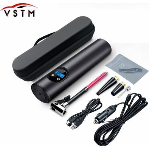 NEW 150PSI USB Car Inflatable Pump with Tyre Pressure Gauge Electric Car Motorcycle Air Pump Inflator LCD Digital Rechargeable