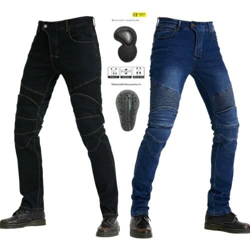 Motorcycle Men Pants Fall Proof Classic Casual Jeans Off-road Cycling Pants Dirt Bike