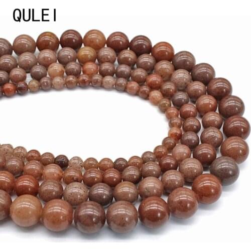 Natural Stone Beads Smooth Purple Dongling Jewelry Making Fashion Jewelry Stone Beads Round Loose For DIY Bracelet 4 6 8 10