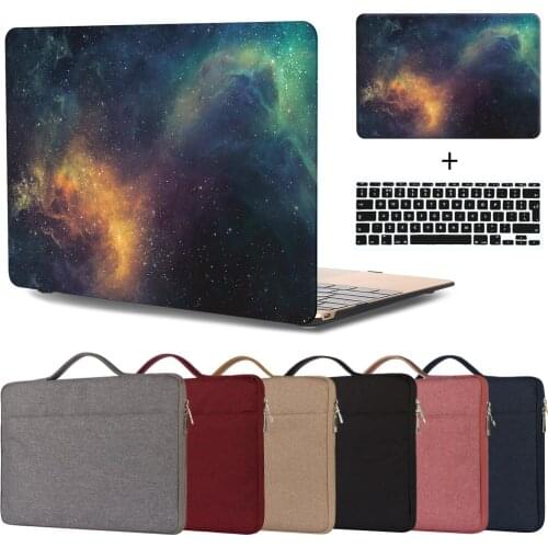Laptop case for Apple Macbook Air Pro Retina 11"/13"/15"/New Air 13" A1932/12" A1534 Hard Laptop Cover Case+Side pull laptop bag