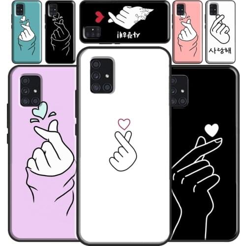 Korean Finger Heart Love Case For Samsung A52 A72 A12 A32 A42 A10S A20S A30 A40 A50 A70 A21S A20e A11 A41 A51 A71