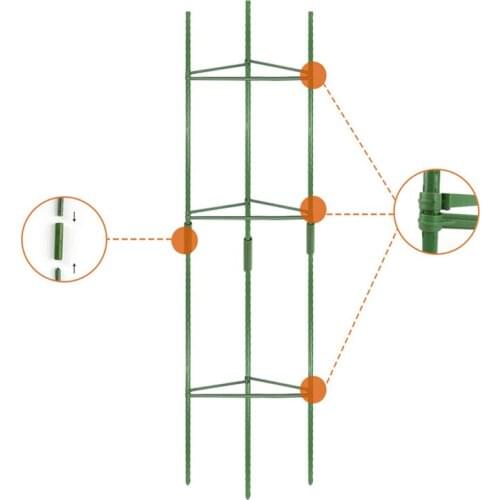 3 Pieces Clips Garden Plant Support Practical Mounted Stakes Multi-Functional Durable Cage With For Vertical Climbing Plants