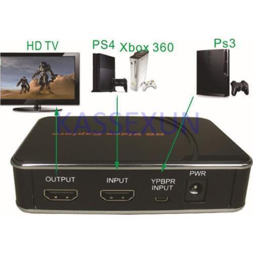 2017 new Video Audio Capture Card, convert 1080P HDMI YPbPr to U driver HDMI for xbox one game box ps3 Free shipping