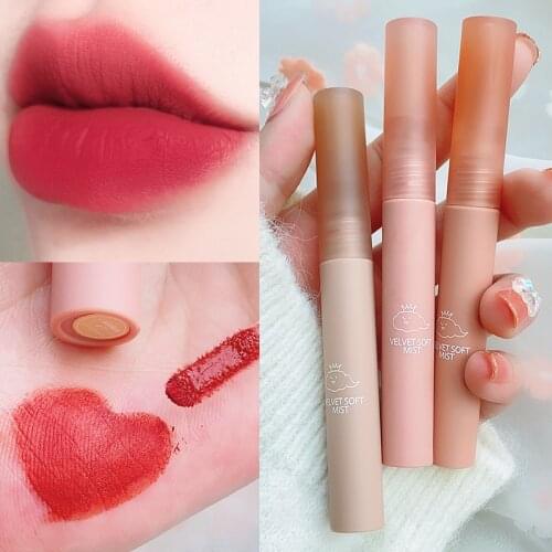 Matte Lip Glaze Velvet Waterproof Lasting Moisturizing Non Fading Smooth Lip Gloss Lipstick Sexy Red Lip Women Makeup Cosmetics