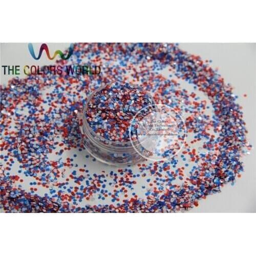 ANG15-10 AF Mix Solvent Resistant Colors HEXAGON shape Glitter for Nail Polish Acrylic,and DIY supplies1pack=50g