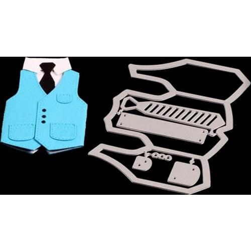 The Suit Vest Metal Cutting Dies Stencil DIY Scrapbooking Embossing Paper Card Wholesales