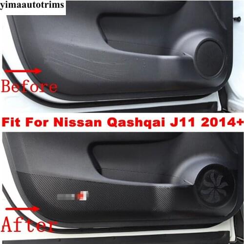 Car Door Decal Anti-Kick Pad Protective Anti-Scratch Film Cover Trim Accessories Interior Fit For Nissan Qashqai J11 2014 - 2020