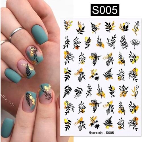 2021 NEW Christmas Slider Nail Art 3D Decals Decoration Snowflake Nail Art Sticker DIY Manicures Transfer Decals Foil Xmas Gif