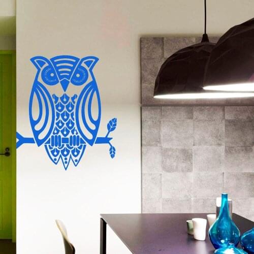 ZOOYOO New Arrival Cute Owl Wall Decal Vinyl Art Sticker Waterproof Home Decor Kitchen Wall Murals