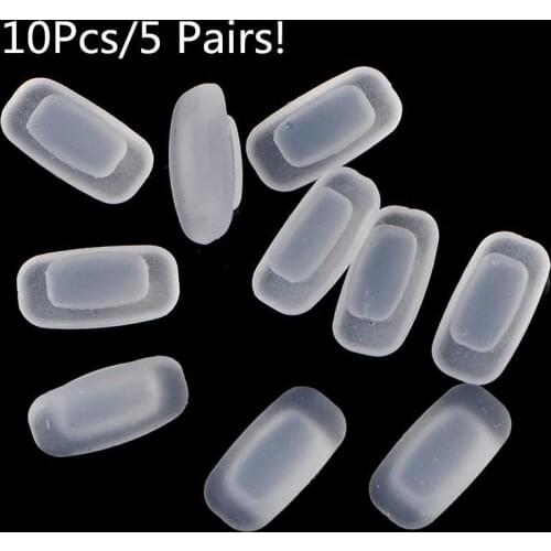 Wholesale 10PCS/5 Pairs Square Silicone Airbag Soft Nose Pads On Glasses Slot Type Embedding Cassette Anti-Slip Toos Eyeglasses