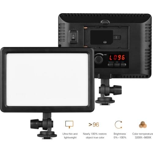 LED-25A 25W LED Fill Video Light Panel Photography Lamp Dimmable Portable Light with AC Adapter for DSLR Camera Camcorder