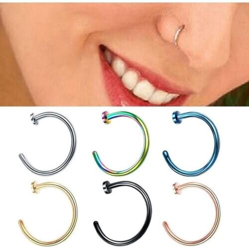 8/10mm Septum Piercing Nose Ring Punk Fake Helix Piercing C Clip Lip Ring For Women Body Jewelry Accessories Septum Piercing