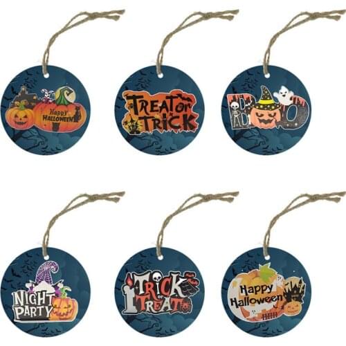 Halloween Hanging Signs Hanging Tag Pumpkin Ghost Trick Treat Pendants For Home Window Bar Shopping Malls Halloween Decorations