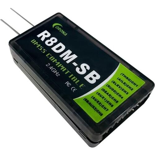 2.4GHZ R8DM-SB Receiver Compatible with JR DMSS XG6 XG7 XG8 XG11