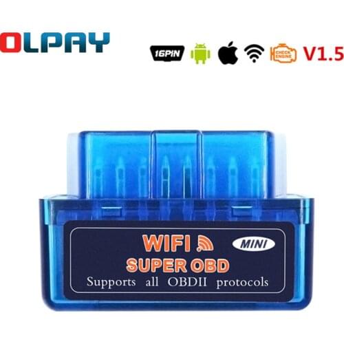 Mini Elm327 Obd2 Scanner Code V1.5 WIFI OBD2 Automobile Detector Code Reader Obd2 Car Scanner Diagnostic Repair Tool Code Reader