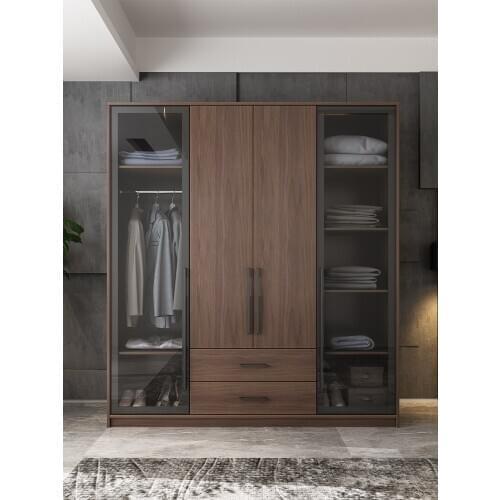Modern Bedroom Furniture Custom Size Amoires&Wardrobe Aluminum Frame Glass Door New Design China Maker