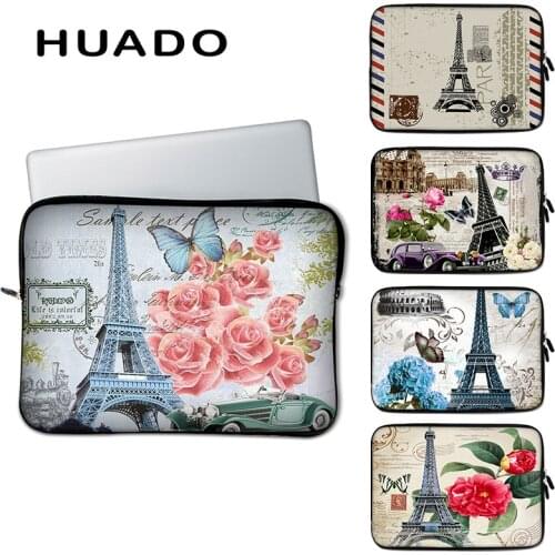 Eiffel tower pattern notebook bag 13.3" 13"15" PC accessories 17"15.6"14" laptop sleeve case cover for macbook air/hp/dell/asus