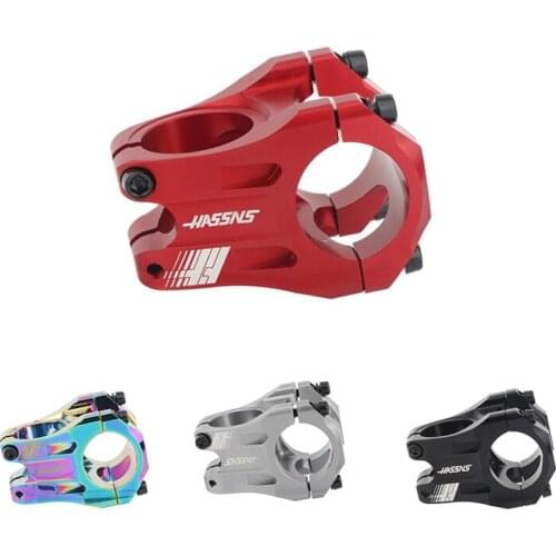 HASSNS Aluminum Alloy Bicycle Accessories Speed Drop Handle Mountain Bike Bicycle Stem Full Hollow Short Stem