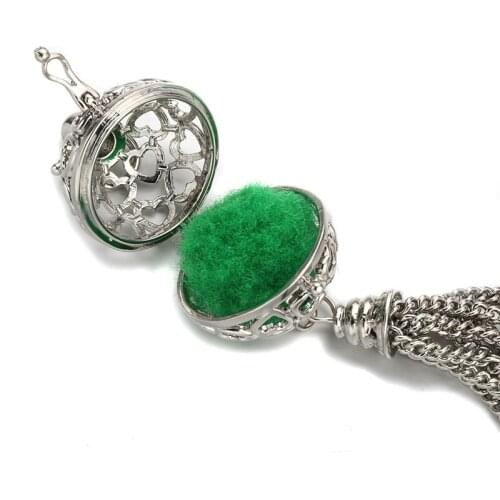 MODKISR Wholesale 6pcs Tassel Jewelry Wild Hollow Essential Oil Perfume Oval Egg Cage Diffuser Locket Pendants Without Chain