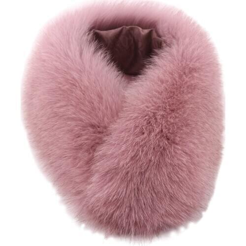 Real Fox Scarf Women Fashionable Winter Chinese Fur Fox Collar Luxury 2020 New Women Warm Ladies White Scarves Winter 64cmX14cm