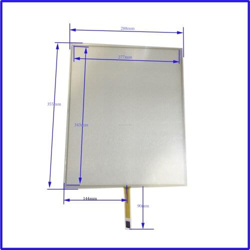ZhiYuSun wholesale 5pcs/lot 288*355mm 17inch 4lines resistance screen this is compatible 288mm*355mm