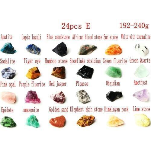 12Pcs or more Mixed Colorful Rough Stone Natural Crystal Natural Rock Minerals Specimen Healing Collection Gift
