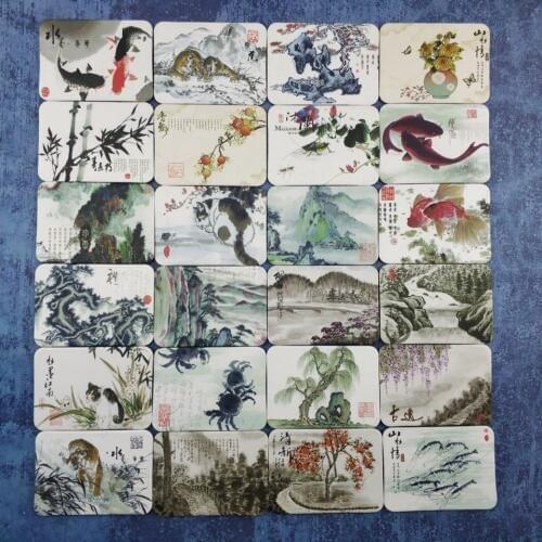 24 Pcs/1 set fridge magnets landscape paintin home deco tourism souvenir magnet for refrigerator magnet magnetic sticker