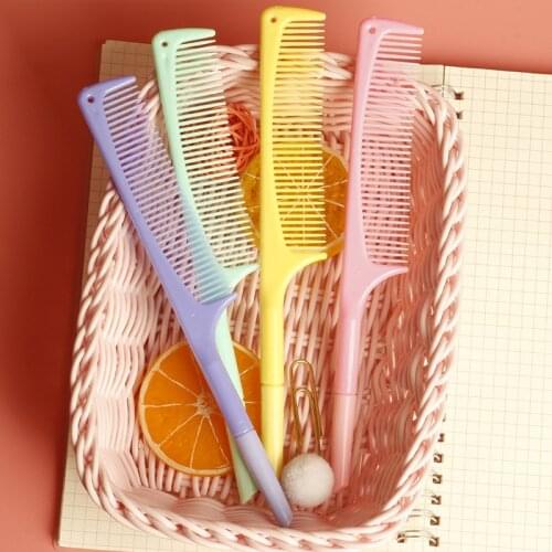 36 pcs/lot Creative Comb Gel Pen Cute 0.5 mm black Ink Signature Pens Promotional Gift Stationery Office School Supplies