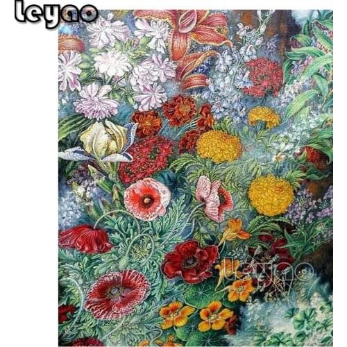 5D DIY full round diamond painting flower Chrysanthemum poppy diamond painting cross stitch diamond embroidery mosaic decor