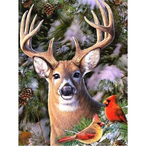 Antler moose diamond painting deer full stone embroidery picture mosaic poster puzzle toy diamond art drawing wall sticker decor